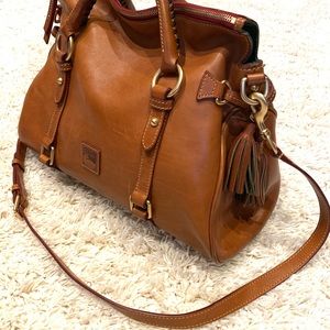 DOONEY & BOURKE LARGE SATCHEL LEATHER HANDBAG